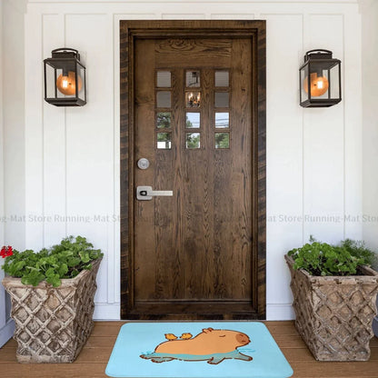 Swimming Capybara Bath Mat