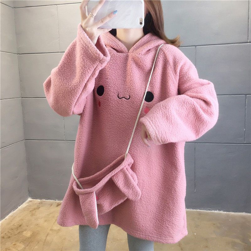 Bunny hoodie online fluffy