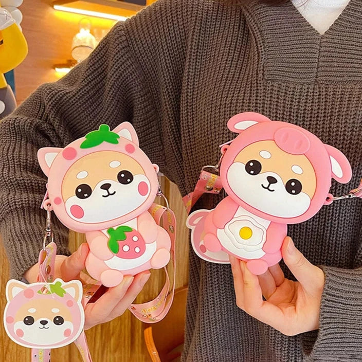 Kawaii Shiba Crossbody Bags