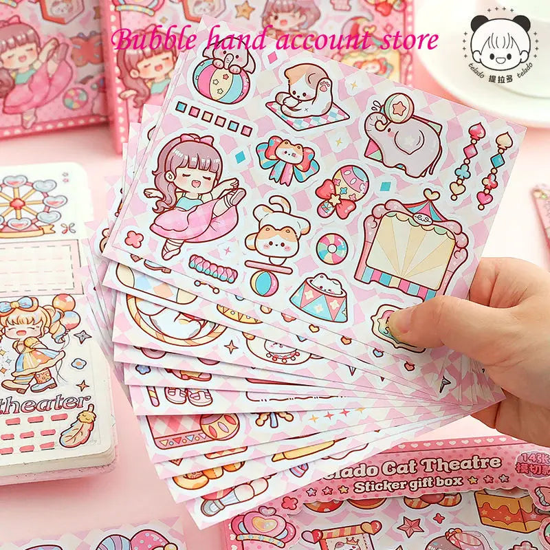 Kawaii Theater Girl Sticker Box