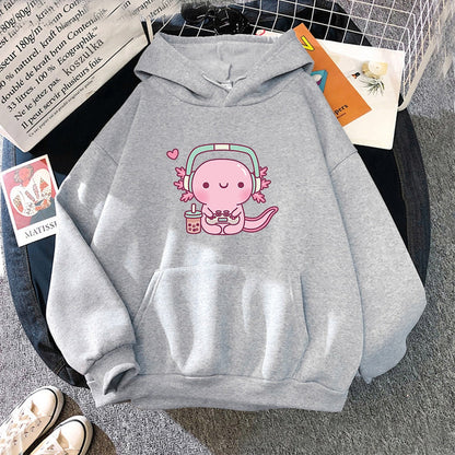 Axolotl Gamer Kapuzenpullover