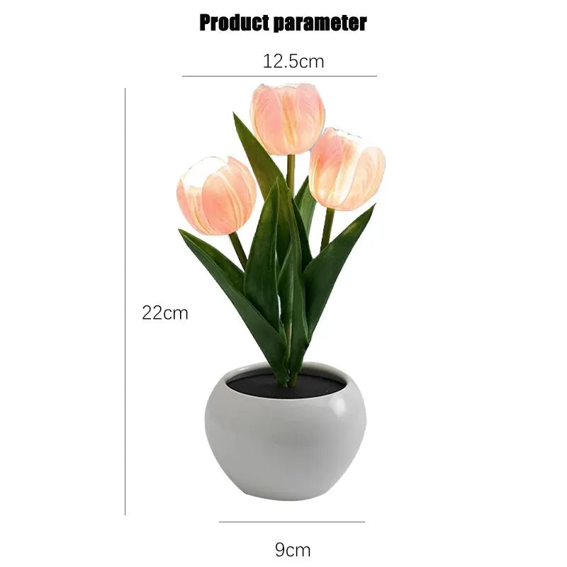 Tulips LED Chargeable Table Lamp
