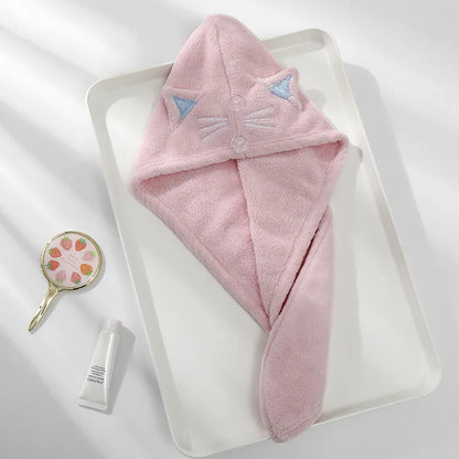 Kawaii Cat Ears Hair Towel