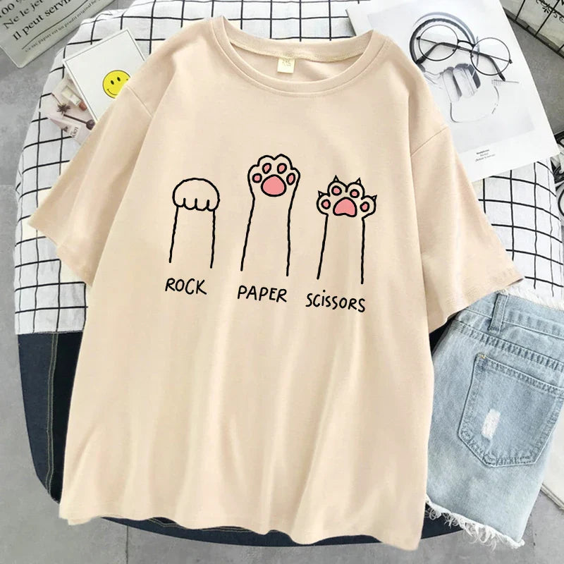 "Rock Paper Scissors" Cat Paw T-Shirt