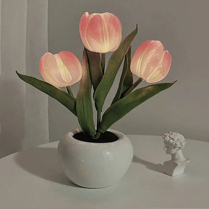 Tulips LED Chargeable Table Lamp
