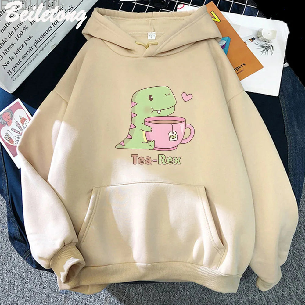 "Tea-Rex" Dinosaur & Tea Lover Hoodie