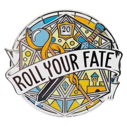 Enamel Pin: Roll Your Fate D20 Large Spinner