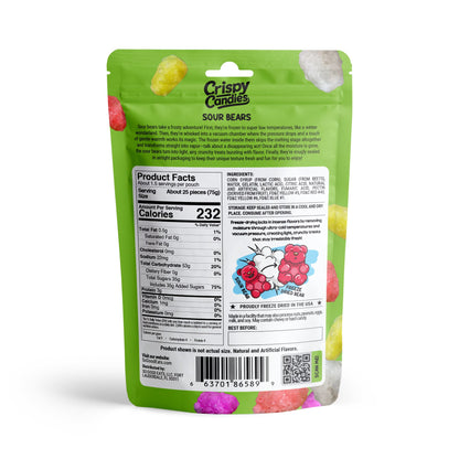 Crispy Candies - Sour Bears Freeze Dried Candy 114g