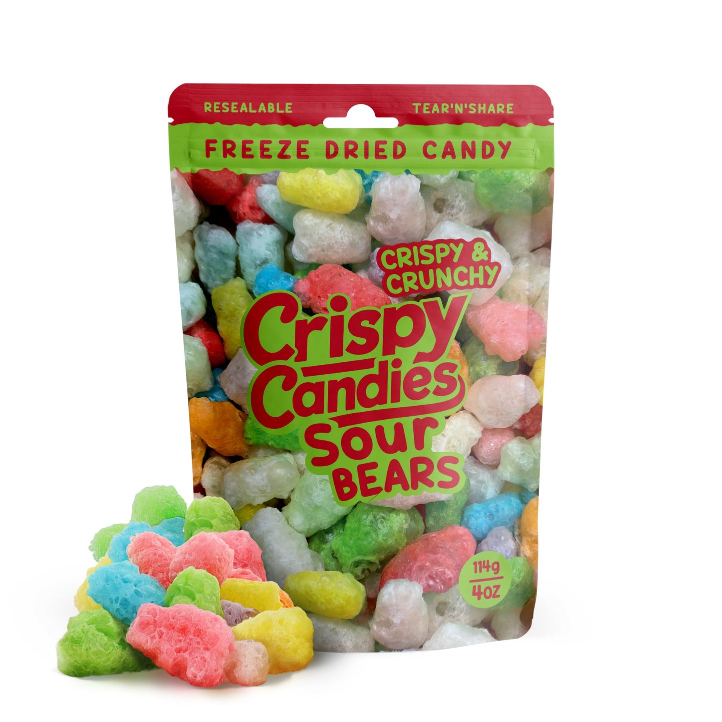 Crispy Candies - Sour Bears Freeze Dried Candy 114g