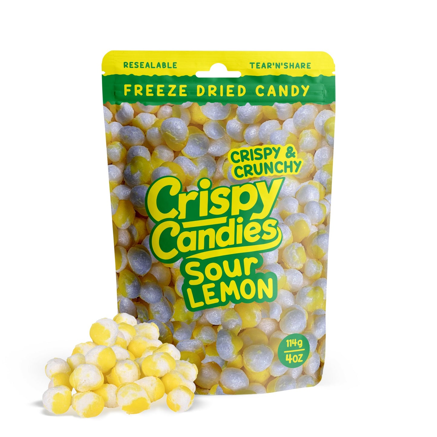 Crispy Candies - Sour Lemon Freeze Dried Candy 114g