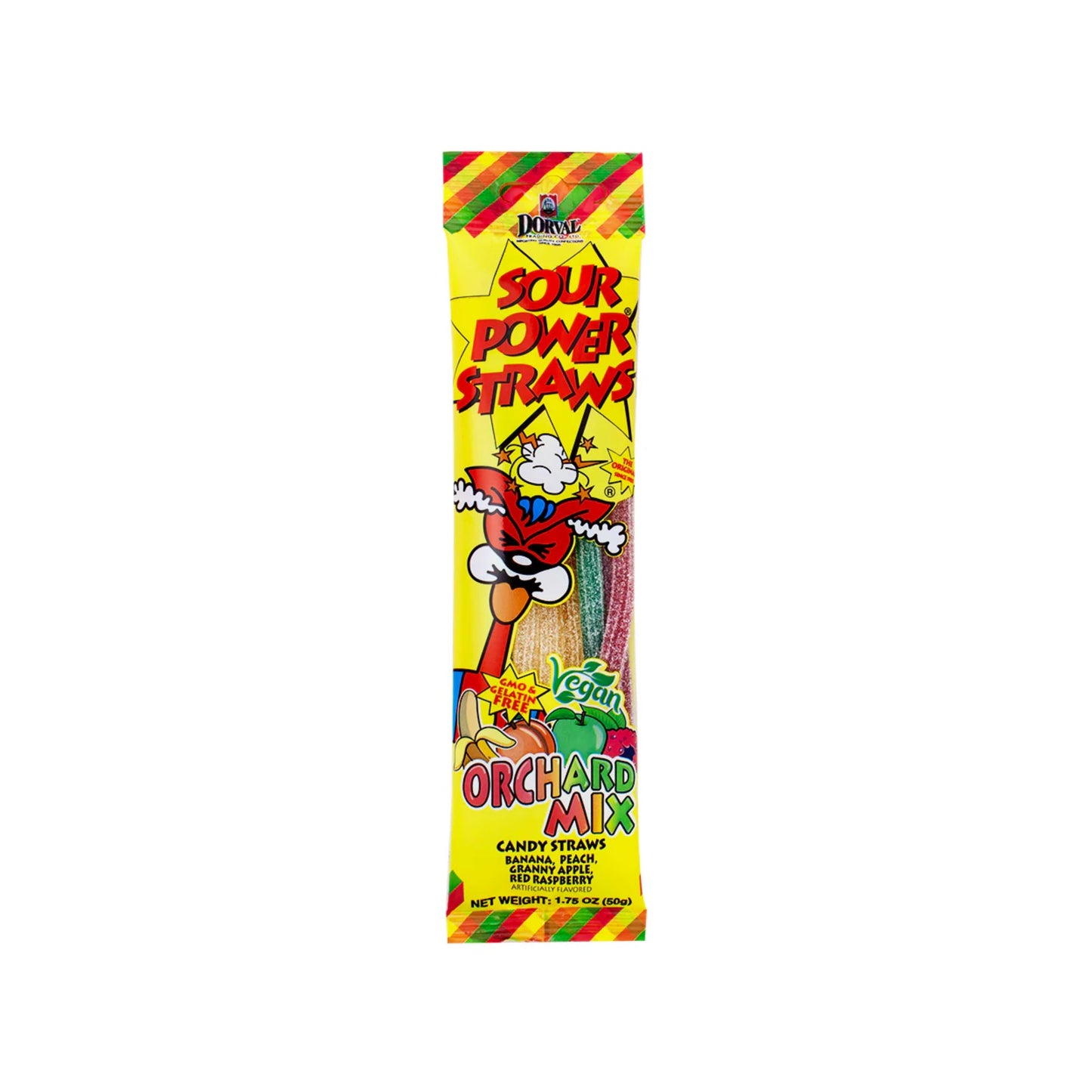 Dorval Sour Power Candy Straws Orchard Mix (Germany)