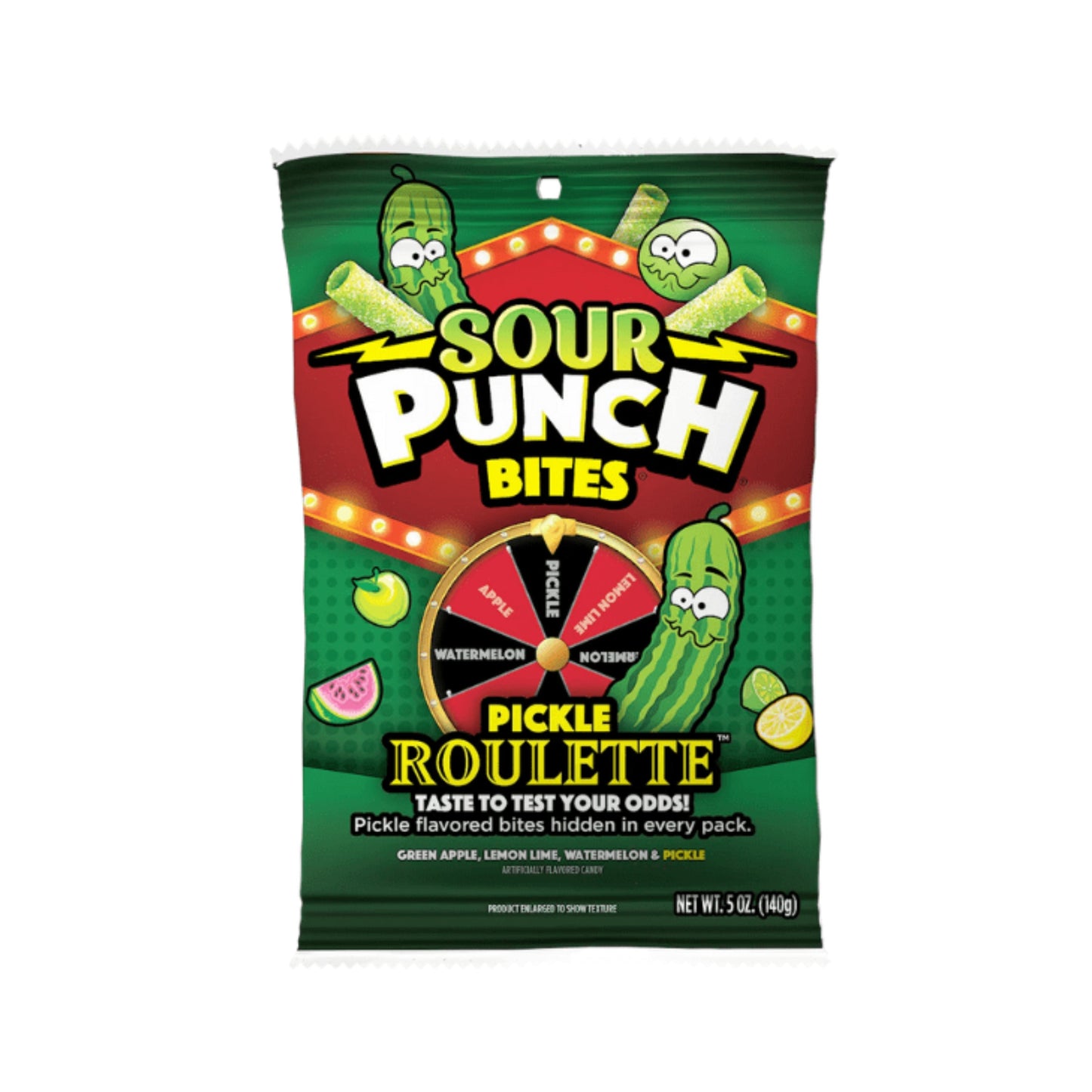 Sour Punch Bites Peg Bag Pickle Roulette (US)