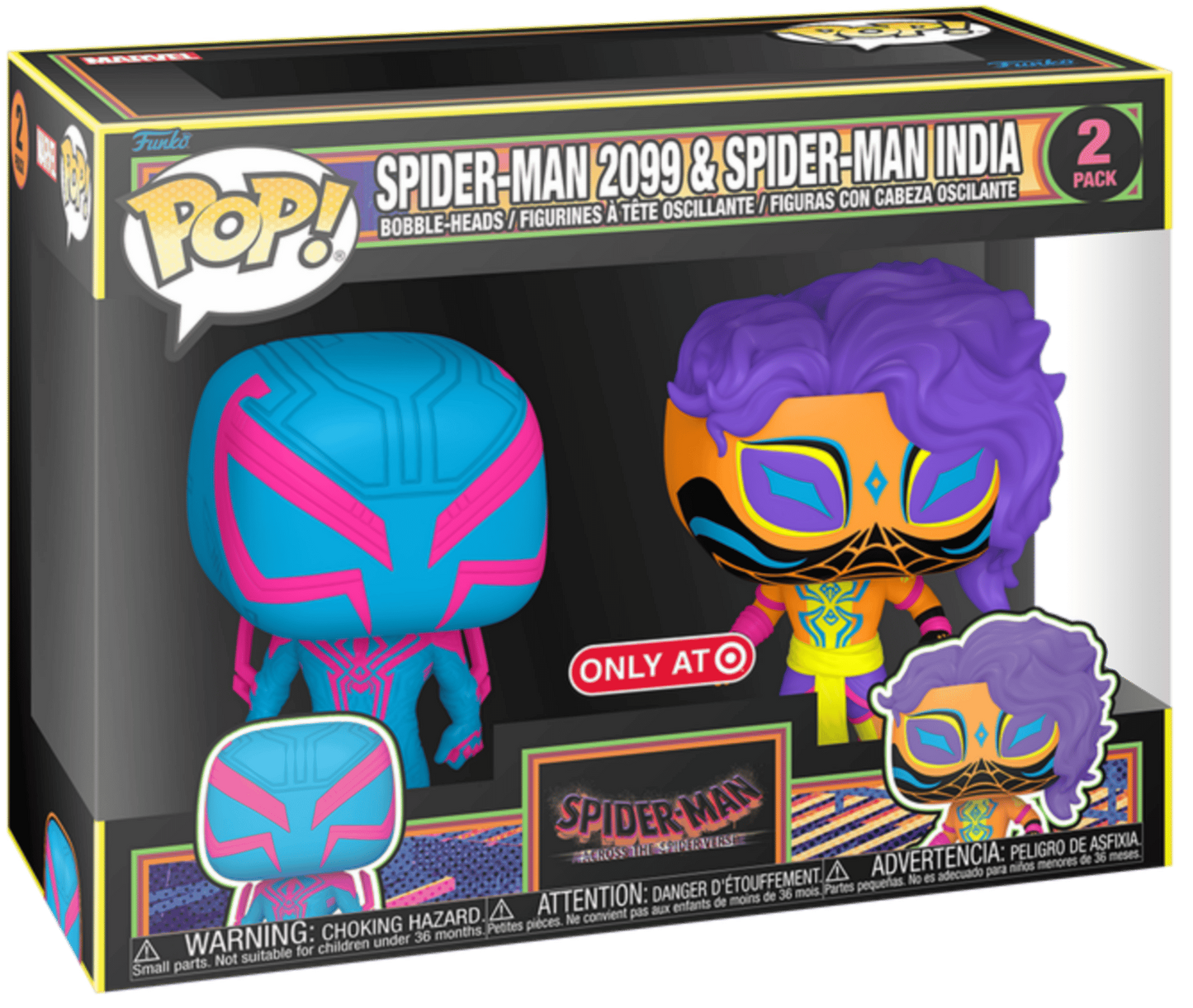 POP! Marvel: Spider-Man 2099 and Spider-Man India (BL) (2-PK) Exclusive