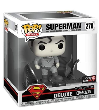 POP! Heroes (Super Deluxe): 278 Jim Lee, Superman (BW) Exclusive