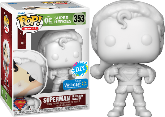 POP! Heroes: 353 DC Super Heroes, Superman in Holiday Sweater (DIY) Exclusive