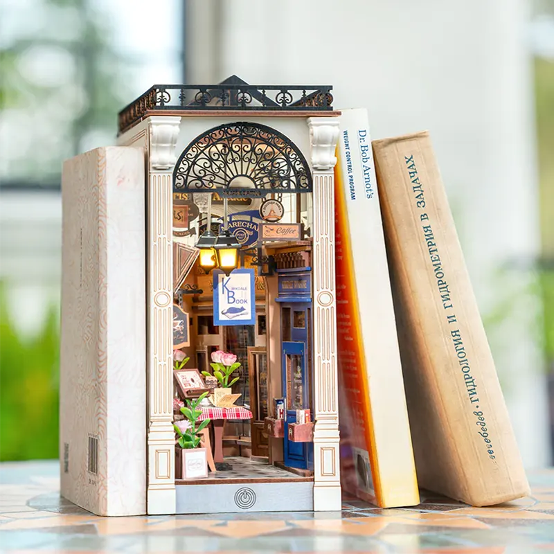 DIY Book Nook Shelf Insert Kit – Arcade Dating | Robotime Retro Miniature Diorama