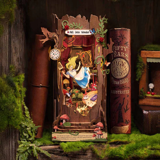 DIY Book Nook Shelf Insert Kit – Fall Into Wonder | Robotime Autumn Fantasy Miniature Diorama