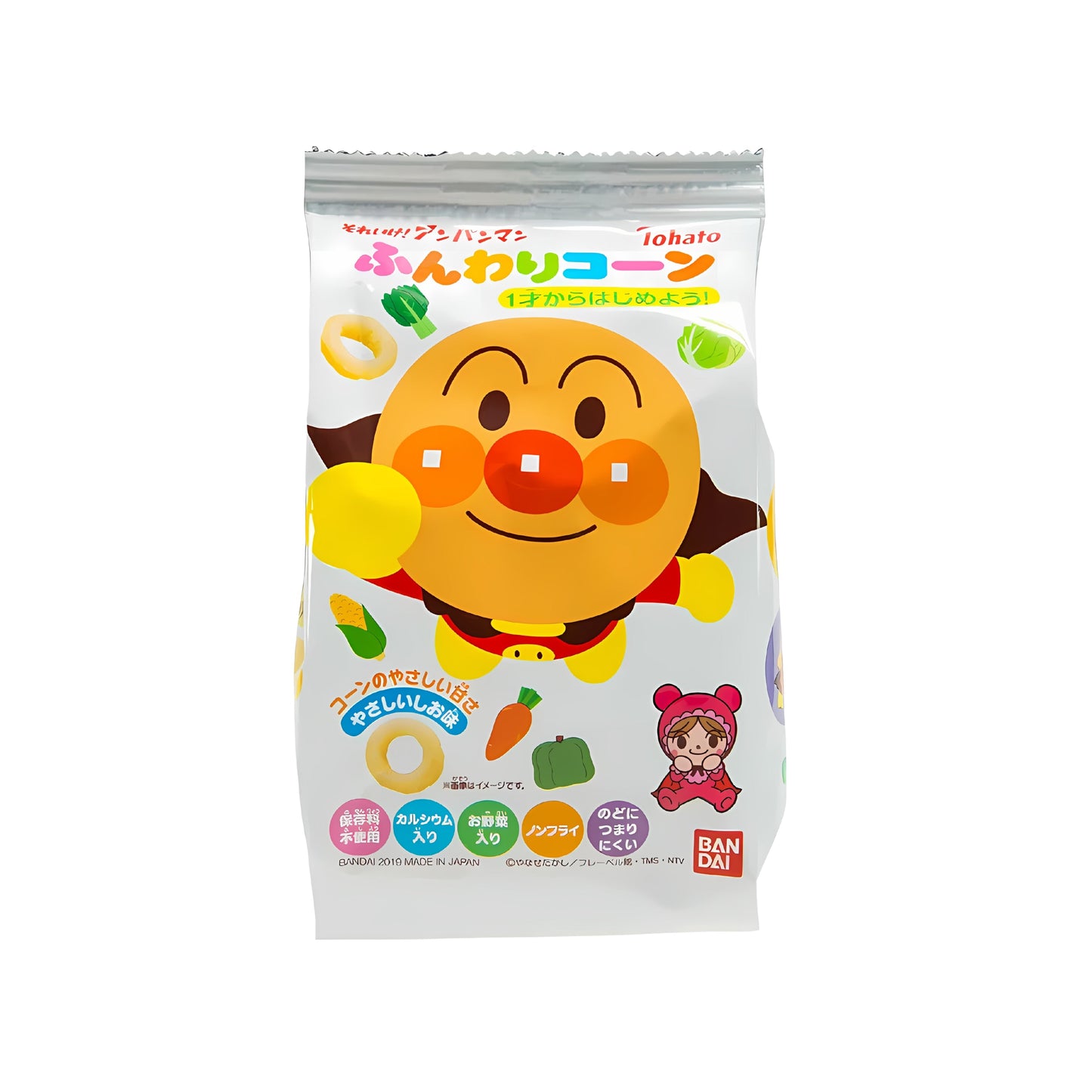 Tohato Anpanman Corn Biscuit - 24.9g (Japan)