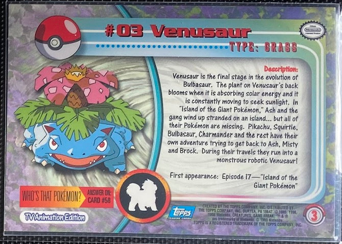 Venusaur (03) [Topps TV Animation Edition Series 1 (Third Print)]