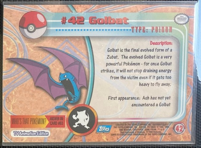 Golbat (42) [Topps TV Animation Edition Series 1 (First Print)]