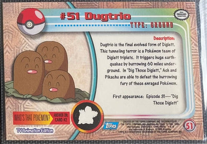 Dugtrio (56) [Topps TV Animation Edition Series 1 (First Print)]