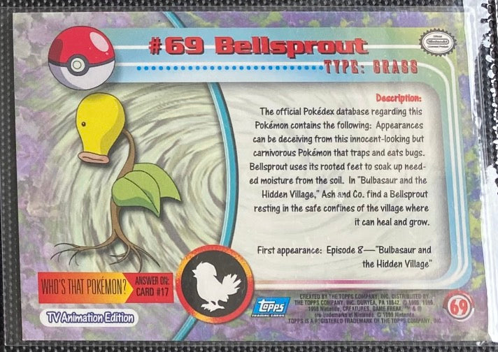 first edition bellsprout pokemon card PSA 10 1st 1999 Pokmon Jungle #49 (You cant use this attack if your Bench is full.) Vintage Common - Set/4 Bellsprout