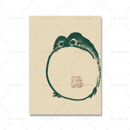 Matsumoto Hoji Canvas Frog Posters