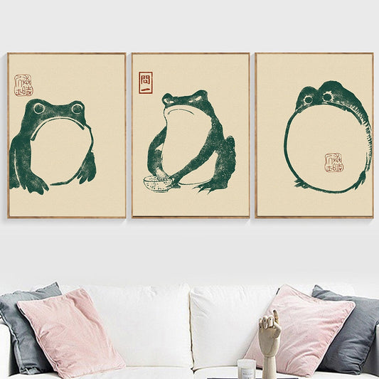 Matsumoto Hoji Canvas Frog Posters