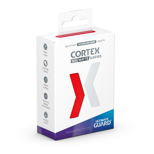 Ultimate Guard Cortex Standard Size Sleeves - Matte Red (100ct)