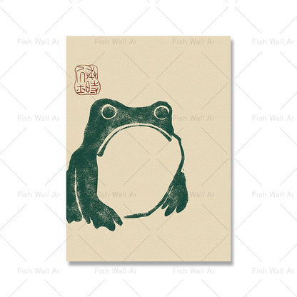 Matsumoto Hoji Canvas Frog Posters