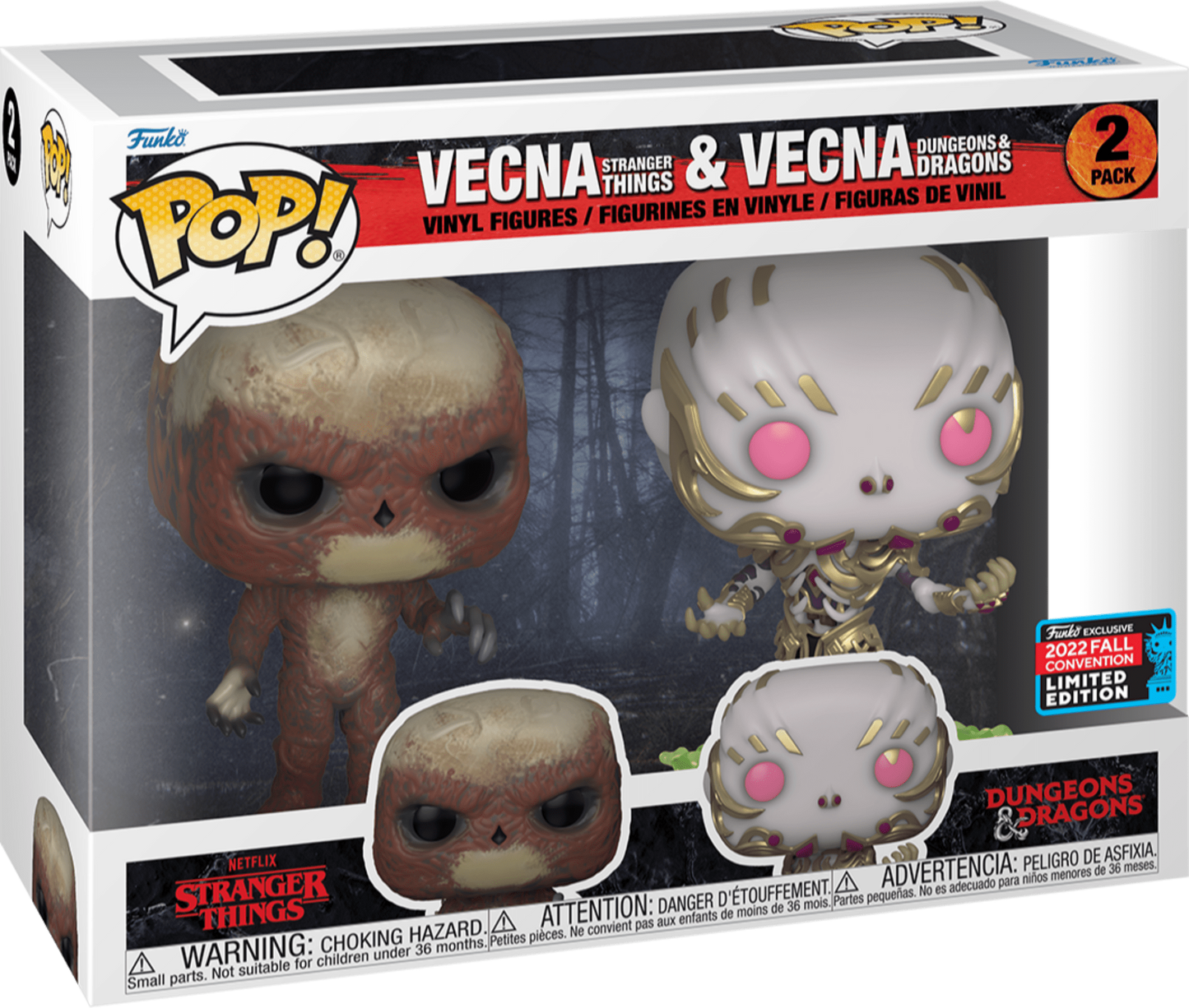 POP! Television and Games: Stranger Things and D&D, Vecna and Vecna (2-PK) Exclusive