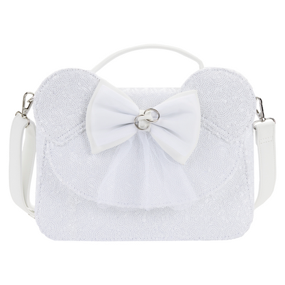 Loungefly: Disney - Minnie Sequin Wedding Cross Body Bag