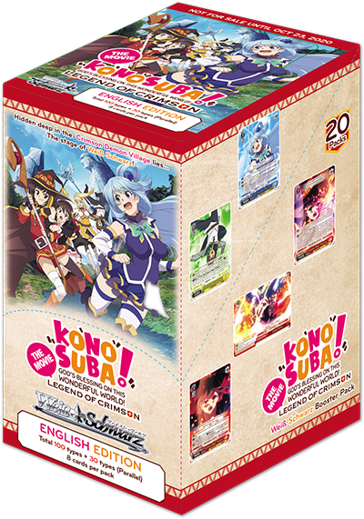 Weiss Schwarz: KONOSUBA -God’s blessing on this wonderful world! Legend of Crimson Booster Box (20 Booster Packs)