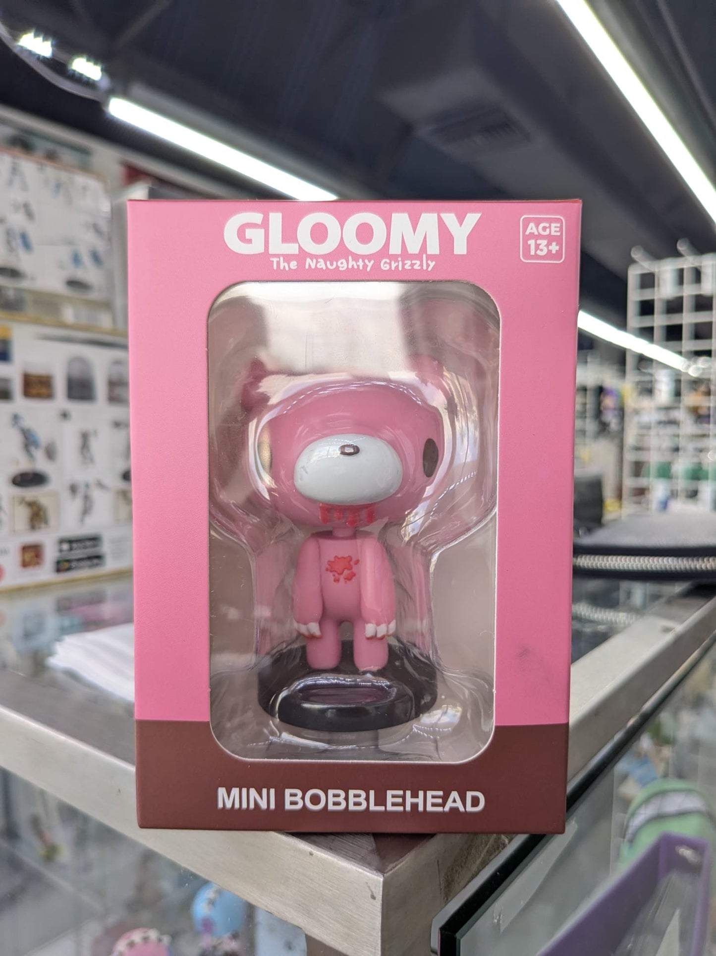 Gloomy The Naughty Grizzly mini Bobblehead