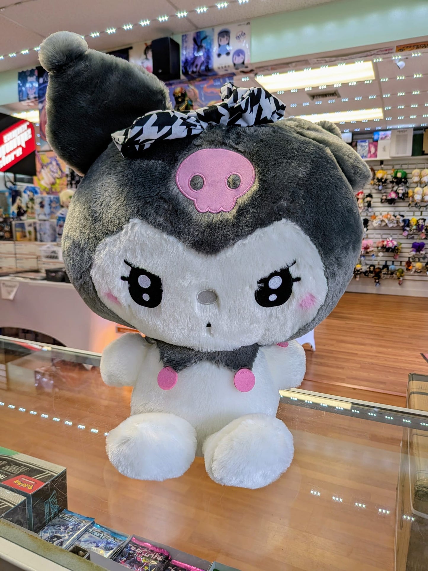 YuruKawa Sanrio Characters Super Large Plush Kuromi GIRLY CHIC, 18.9"