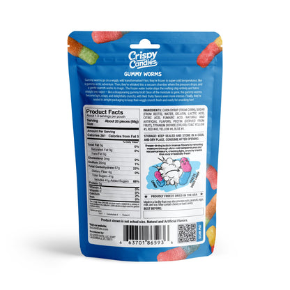 Crispy Candies - Gummy Worms Freeze Dried Candy 114g