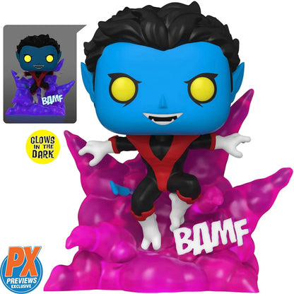 Funko Pop: X-Men Teleporting Nightcrawler Glow-in-the-Dark Deluxe - Previews Exclusive