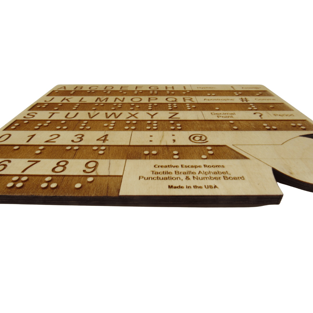 Advanced Braille Alphabet Number and Punctuation Learning Board