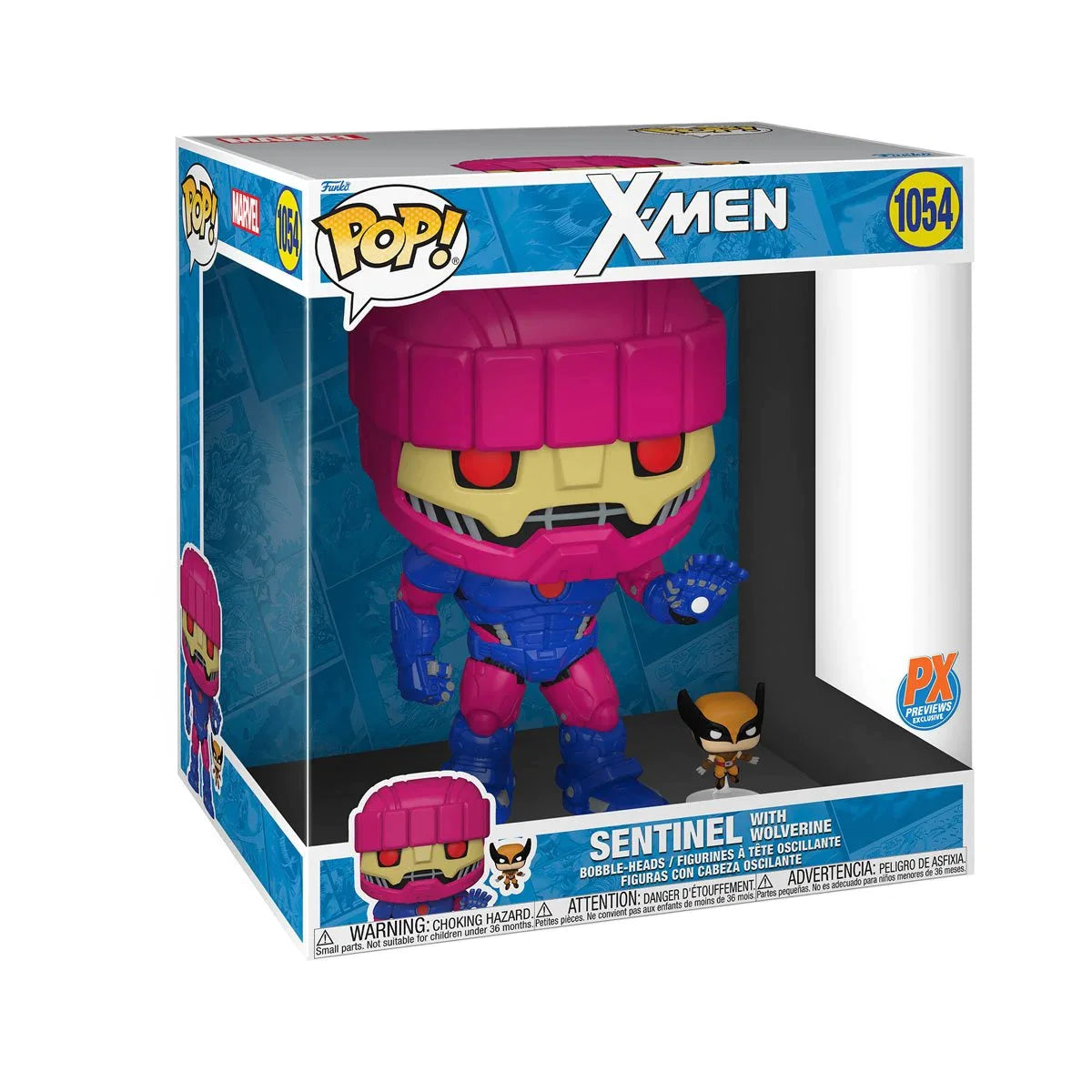 Funko Pop! X-Men Sentinel with Wolverine Jumbo 10-Inch - Previews Exclusive