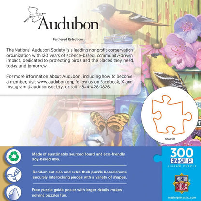 Audubon - Feathered Reflections 300 Piece EZ Grip Jigsaw Puzzle