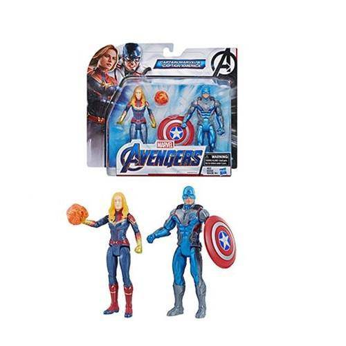 Avengers: Endgame Team 6-Inch Action Figure Packs - Captain Marvel & Captain America