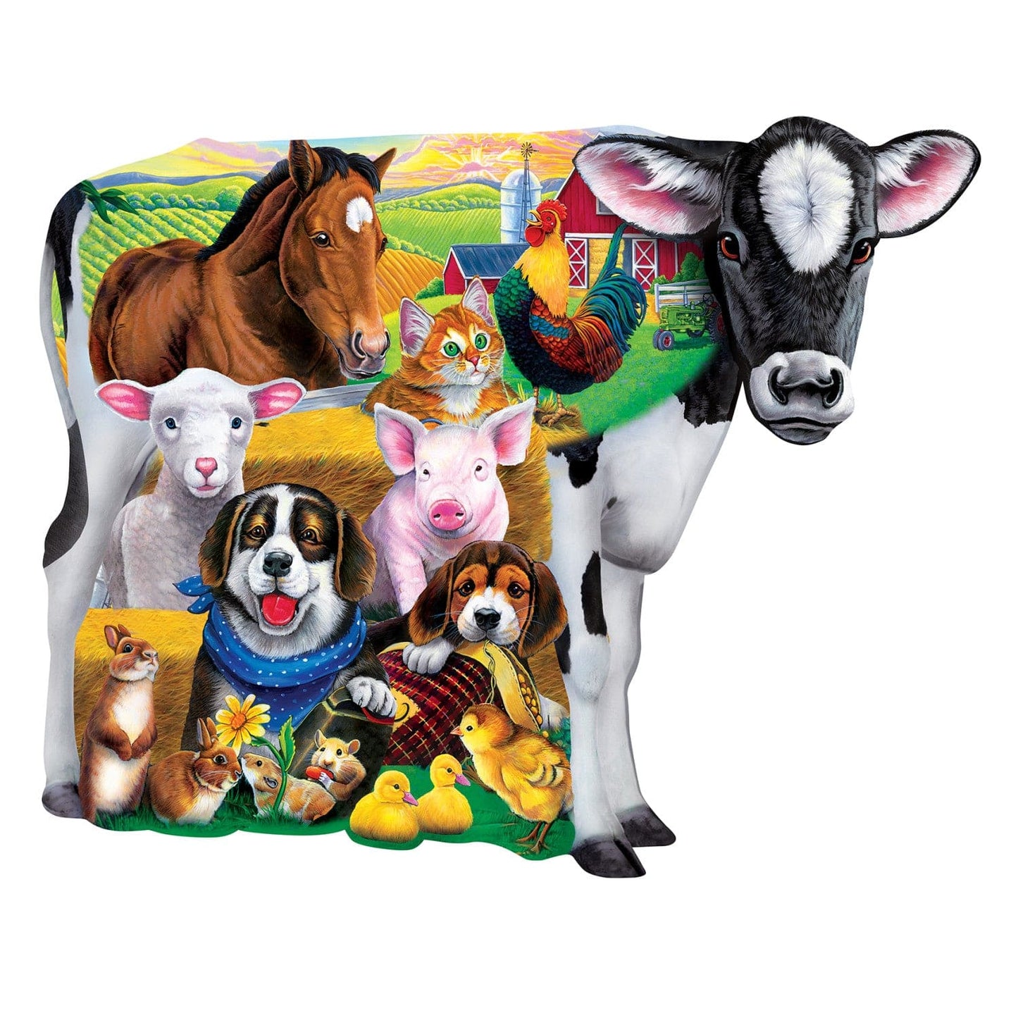 Farm Friends - 100 Piece Shaped Jigsaw Puzzle