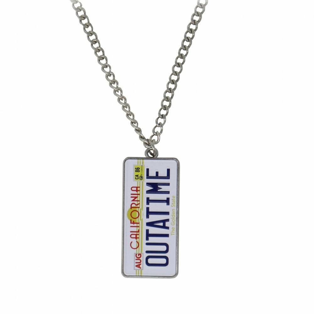 Back to the Future OUTATIME License Plate Limited Edition Pendant Necklace