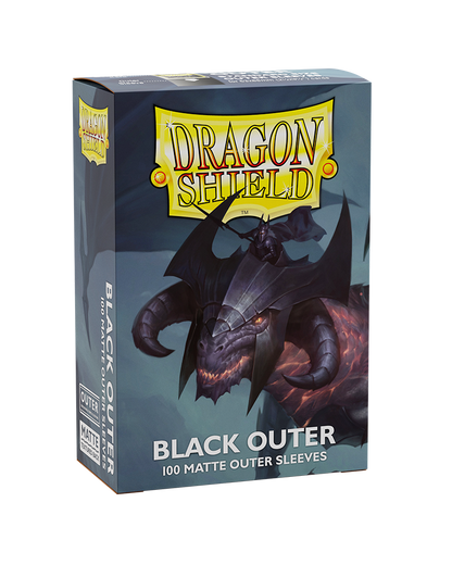 Dragon Shield: 100ct Outer Sleeves - Matte Black (Standard)