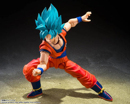 S.H.Figuarts Super Saiyan God Super Saiyan Son Goku - Blue Power Transcending Limits Figure Dragon Ball Super