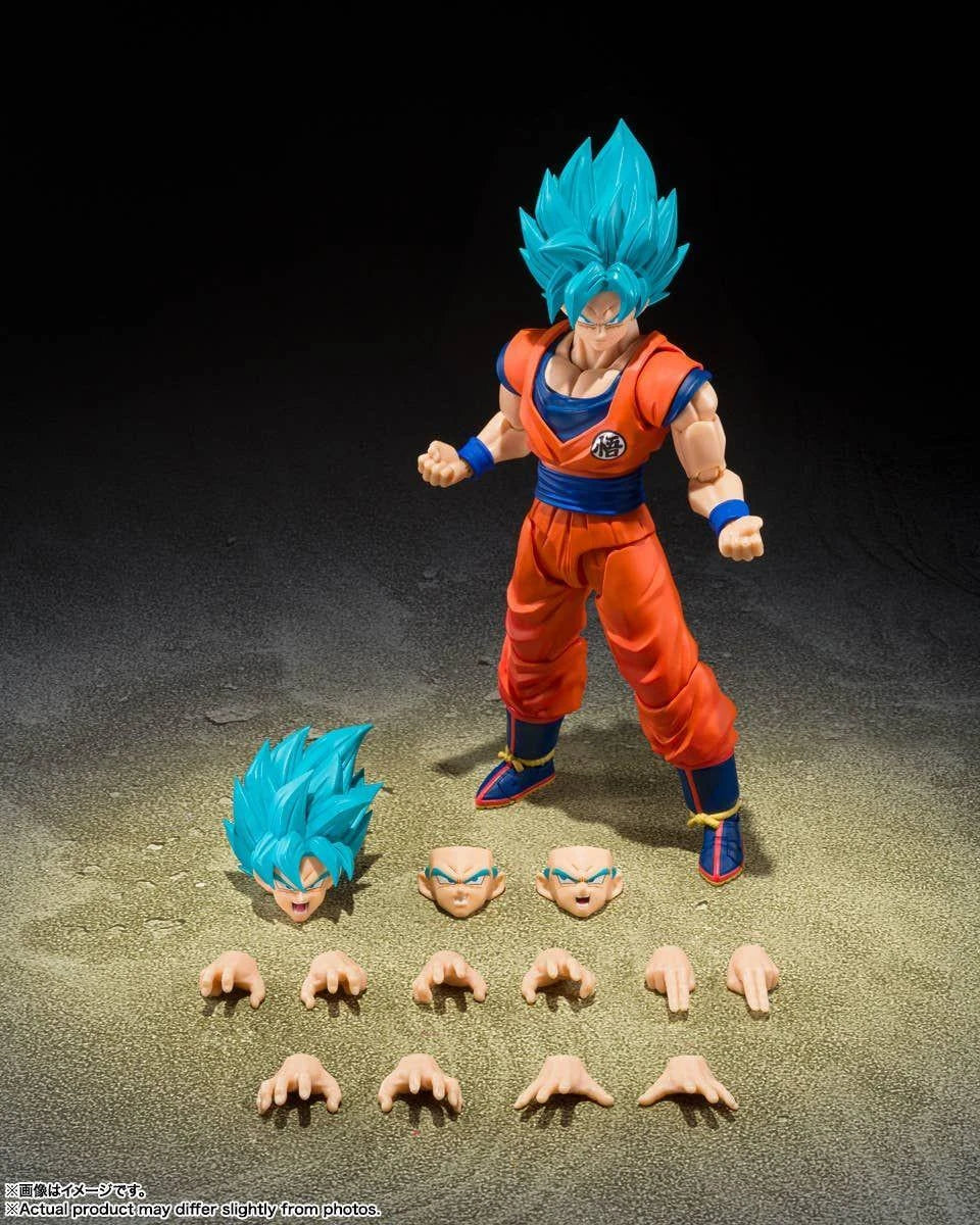 S.H.Figuarts Super Saiyan God Super Saiyan Son Goku - Blue Power Transcending Limits Figure Dragon Ball Super