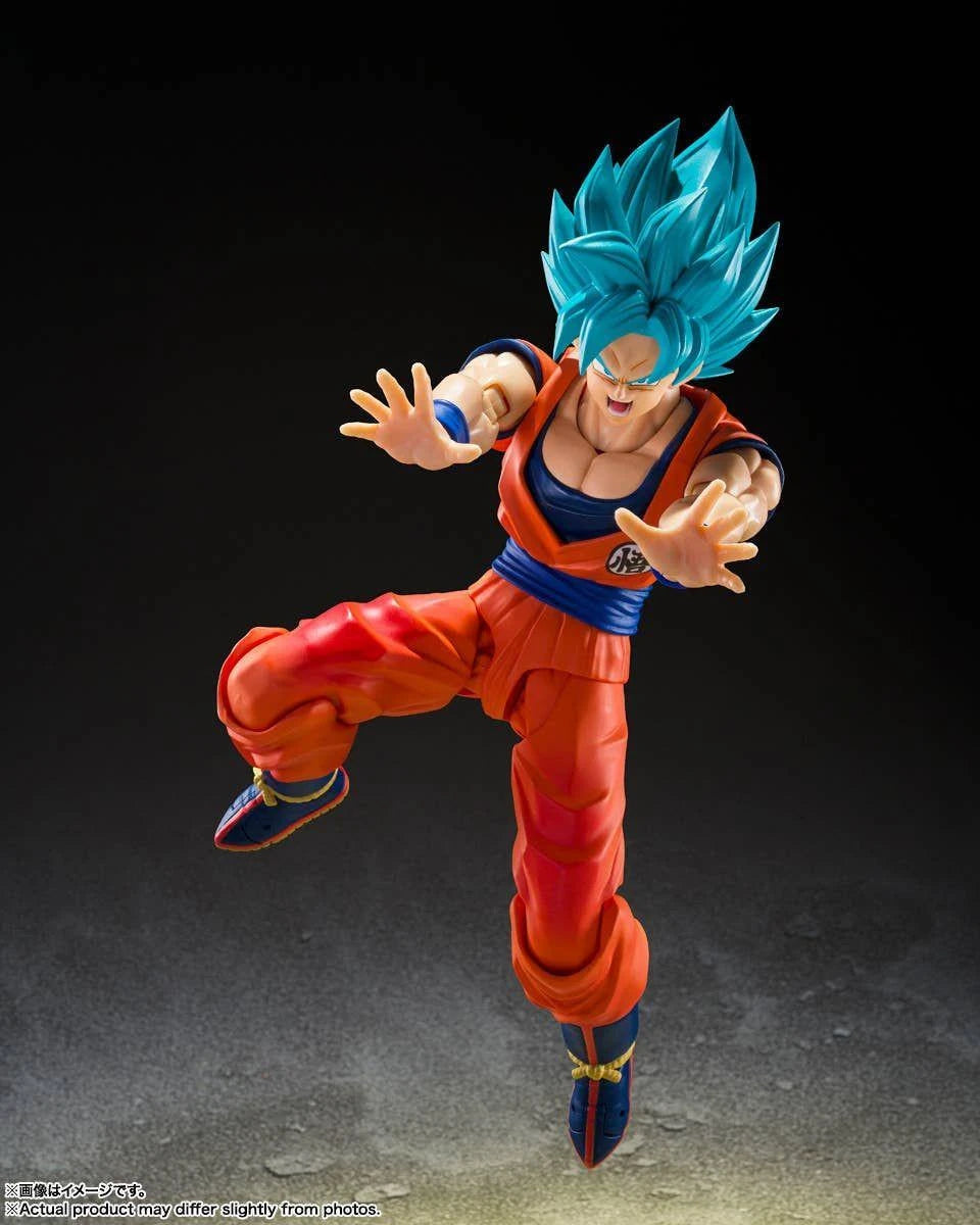 S.H.Figuarts Super Saiyan God Super Saiyan Son Goku - Blue Power Transcending Limits Figure Dragon Ball Super