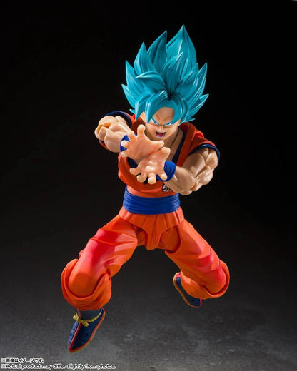 S.H.Figuarts Super Saiyan God Super Saiyan Son Goku - Blue Power Transcending Limits Figure Dragon Ball Super