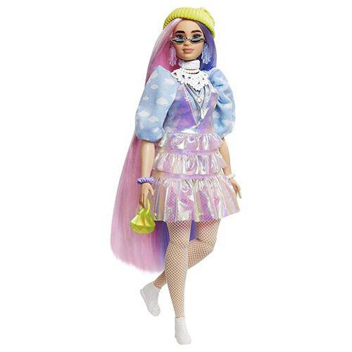 Barbie Extra Doll #2 – Schimmernder Look mit Haustierwelpe