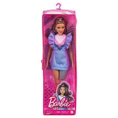 Barbie Fashionista #121 Brunette with Prosthetic Leg, Sweater Dress